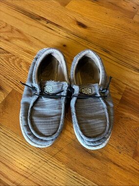 Hey Dude Men’s Striped Gray Slip-On Loafers